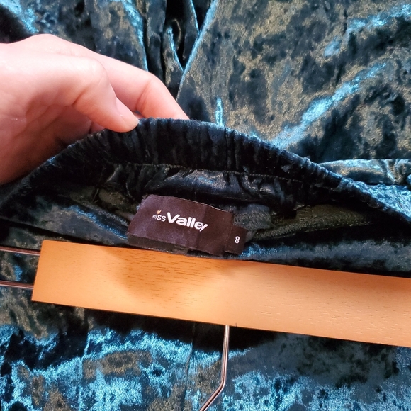 Crushed Velvet Wide Leg Pants - Picture 10 of 10